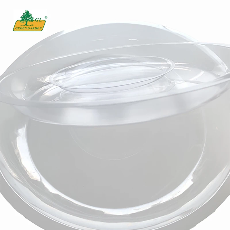 Оптовая продажа прозрачная Прочная Большая пластиковая подставка для растений горшок блюдце высокое растение