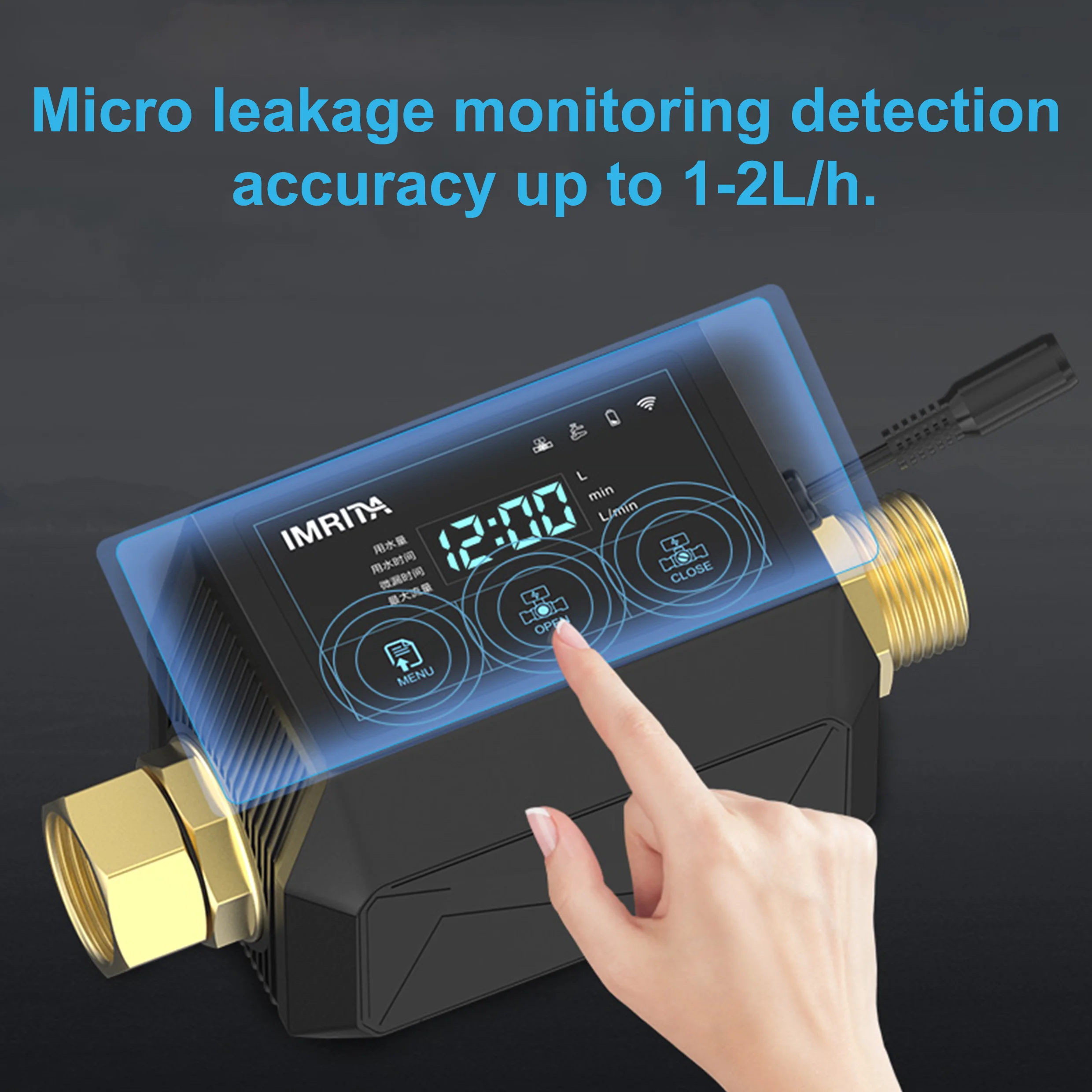 IMRITA Household Wifi Smart Pipeline Leak Detection Water Leak Sensor Detector With Alarm Function
