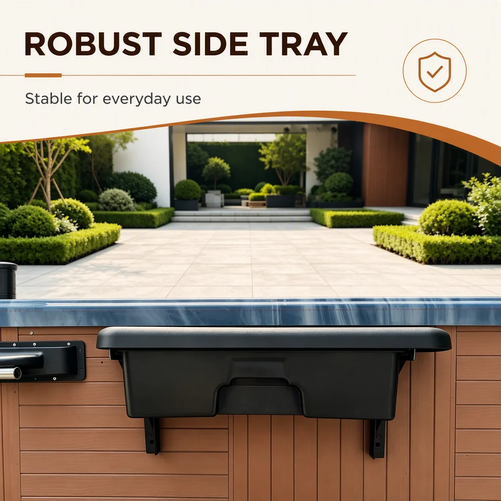Outdoor Hot Tub Spa Table with Storage Drawer Bar Table for Drinks Food Snacks Spa Accessories OEM ODM Wholesale