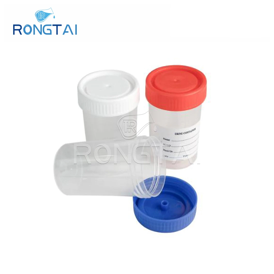 RONGTAI Plastic Specimen Container Distributors Urine and Stool Container China Urine Specimen Container White Lid