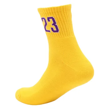 Free sample sports crew high quality men's custom logo basketball socks