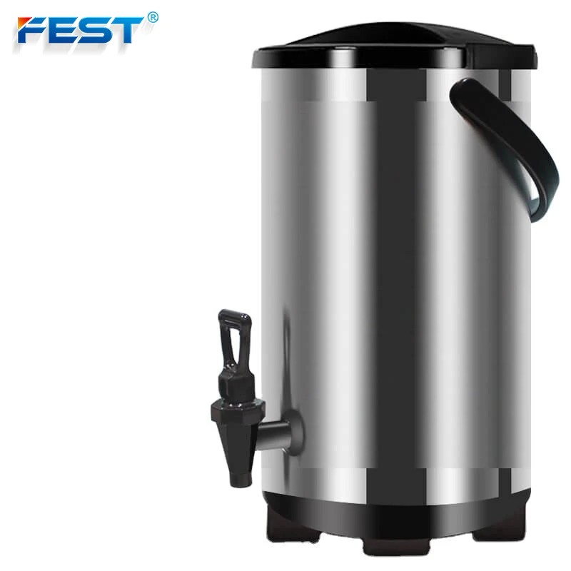 Bubble Tea Container 8l 10l 12l Drum Stainless Steel Insulated Thermos Barrel Beverage Dispenser Milk Tea Dispenser