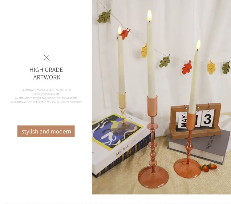 Glass Candle Holders, Lanterns, & Candle Jars  View larger image  Share Light luxury nordic wind glass candle hol supplier