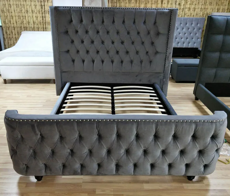 Alibaba.com: MZX ZX-208 Modern upholstered bed frame with