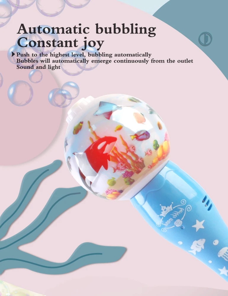Wholesale Battery Operated Toy Child Dolphin Bubble Magic Wand Light Up