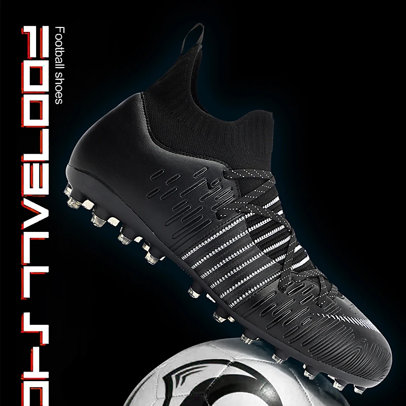 021 New Arrival Boys Soft High Top Outdoor Football Soccer Shoe for Sale