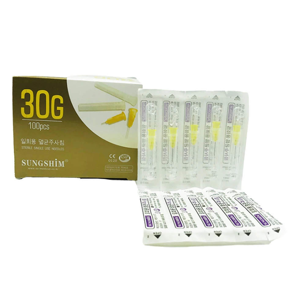 OEM гиподермические иглы, Корея, 30 г, 31 г, 32 г, 4 мм, 8 мм, 13 мм, иглы для мезотерапии
