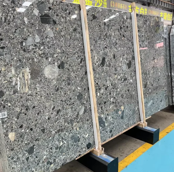 product modern design grey marble slab for hotel projects polished surface 1 year warranty for kitchen and outdoor use-1