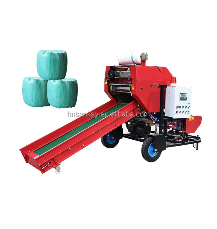 Silage Baler and Wrapper Machine Mini Automatic Maize Corn Silage Baling and Packing Machine
