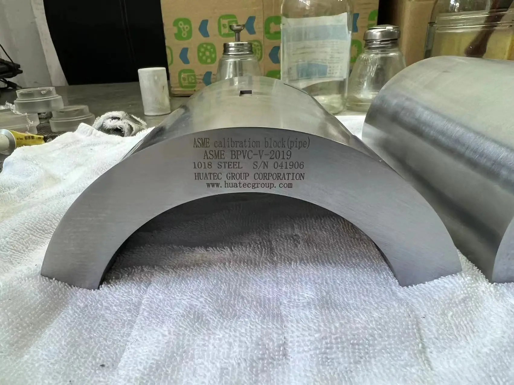 Ndt Equipment Pipe Calibration Blocks For Asme Angle Beam Calibration