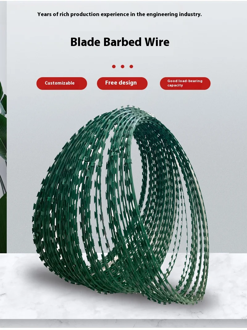 High Quality Razor Galvanized Iron Barbed Wire Coil for Fence Bending ...