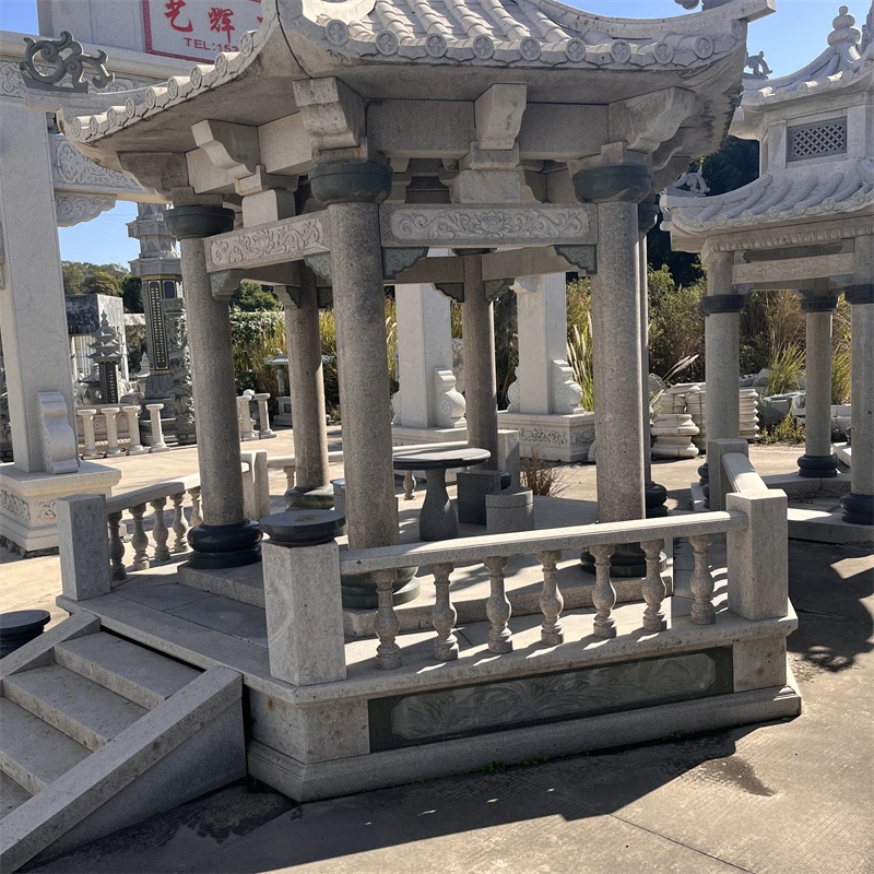 product custom high quality modern granite gazebo statue large outdoor garden sculpture with natural design for temple application-3