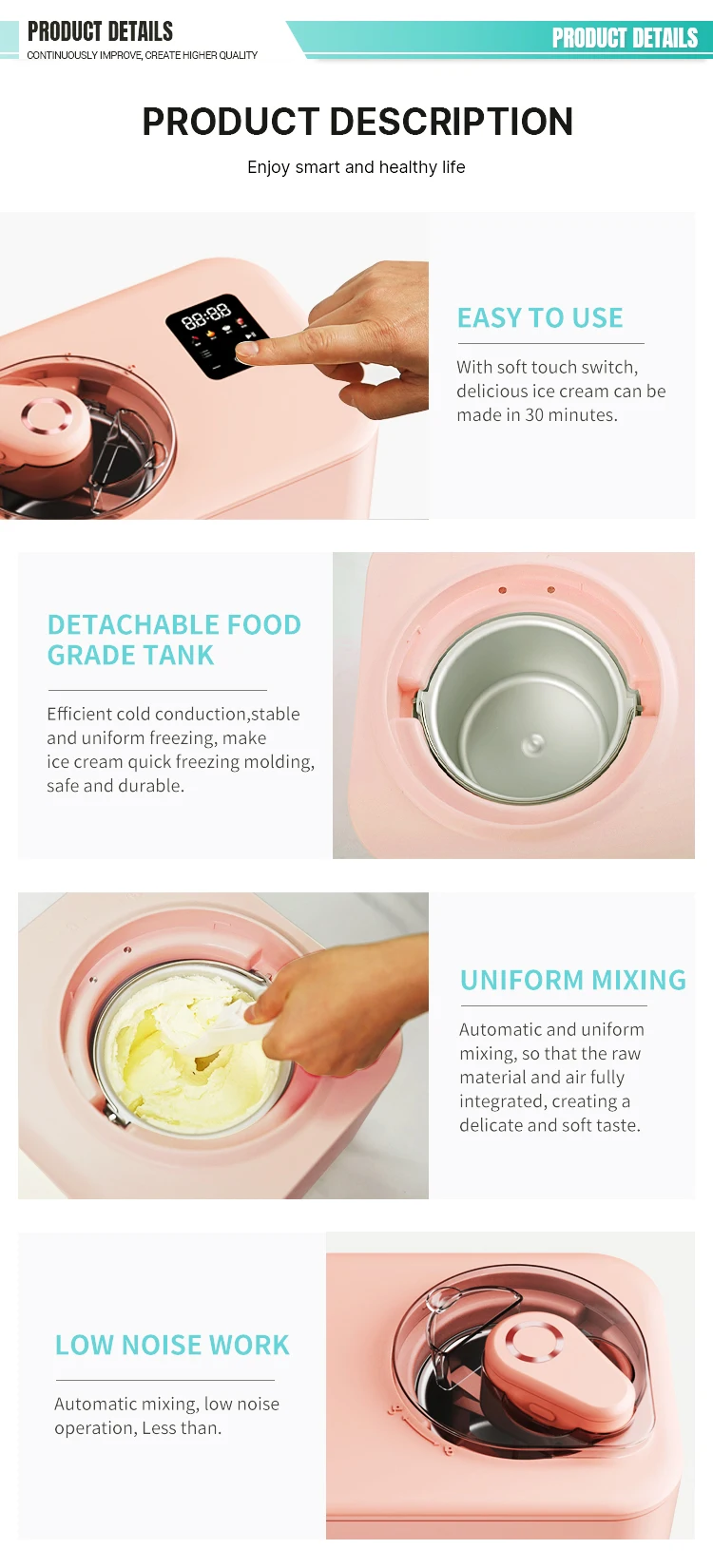 Automatic Ice Cream Maker Machine Portable For Home Buy Ice Cream