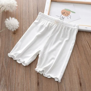 Hao Baby New Children's Safety Pants Threaded Cotton Boxer Anti-glare Underwear Girls Thin Leggings Bow Shorts