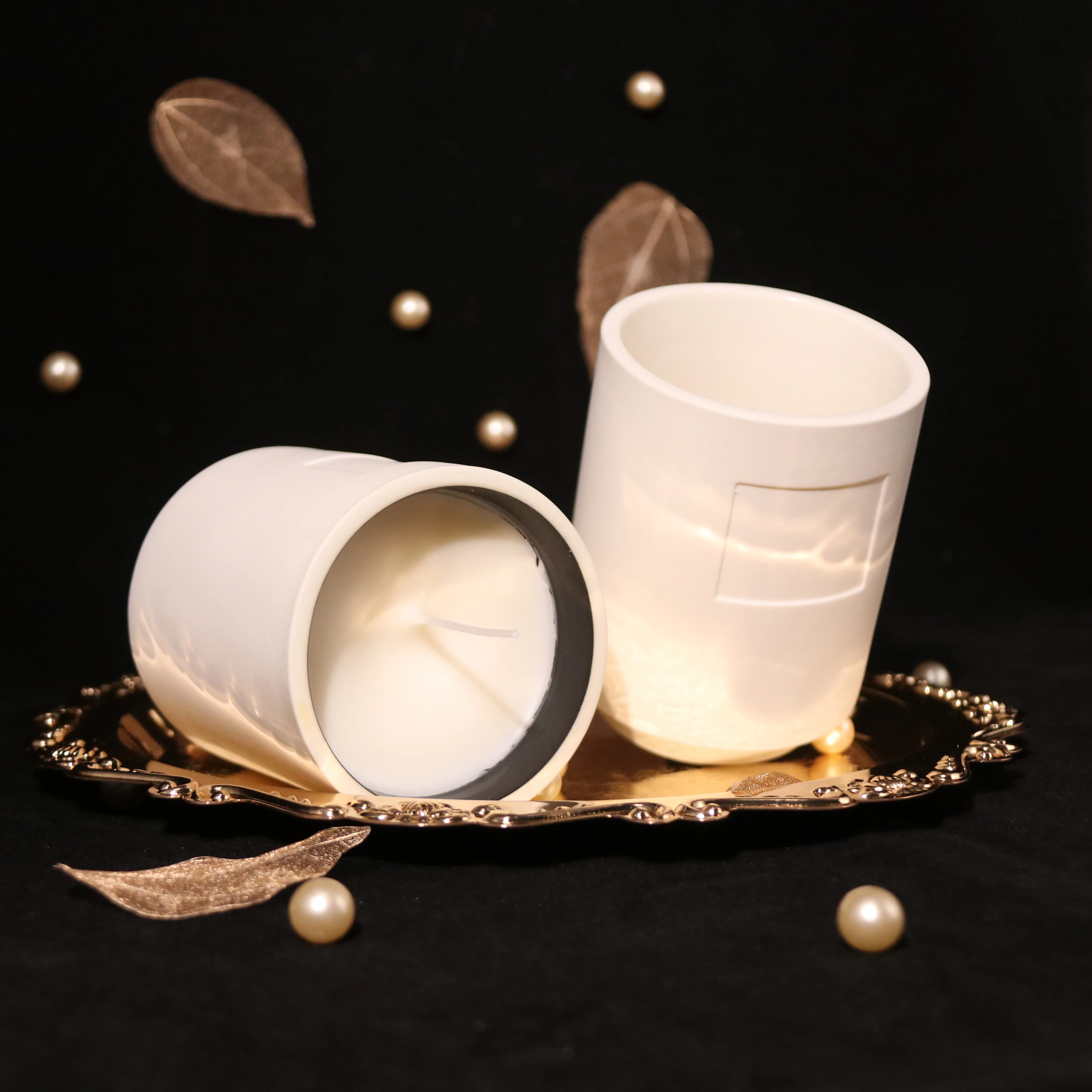 2023 Wholesale Ceramic Decorate Scented Candle Making Reusable Handmade