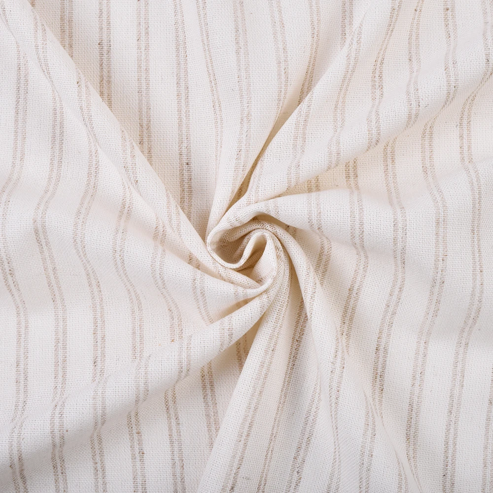product wholesale eco friendly medium weight linen cotton yarn dyed stripes woven fabric for garment use pants dress skirts-6