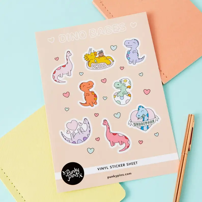 High Quality and Adhesive Waterproof Custom Printing Kiss Cut Vinyl Stickers Sheet for