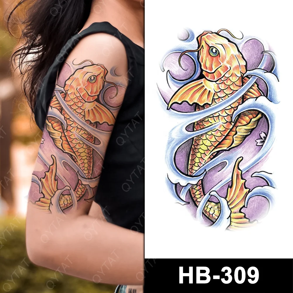 Adult Body Arm Koi Fish Tattoos