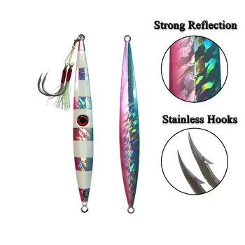 CHEERY Fast-Sinking Iron Plate Lure 100g-300g Quick-Pull Long-Shape Glow-in-the-Dark Lead Fish Artificial Bait for Tuna – Lure – view 5