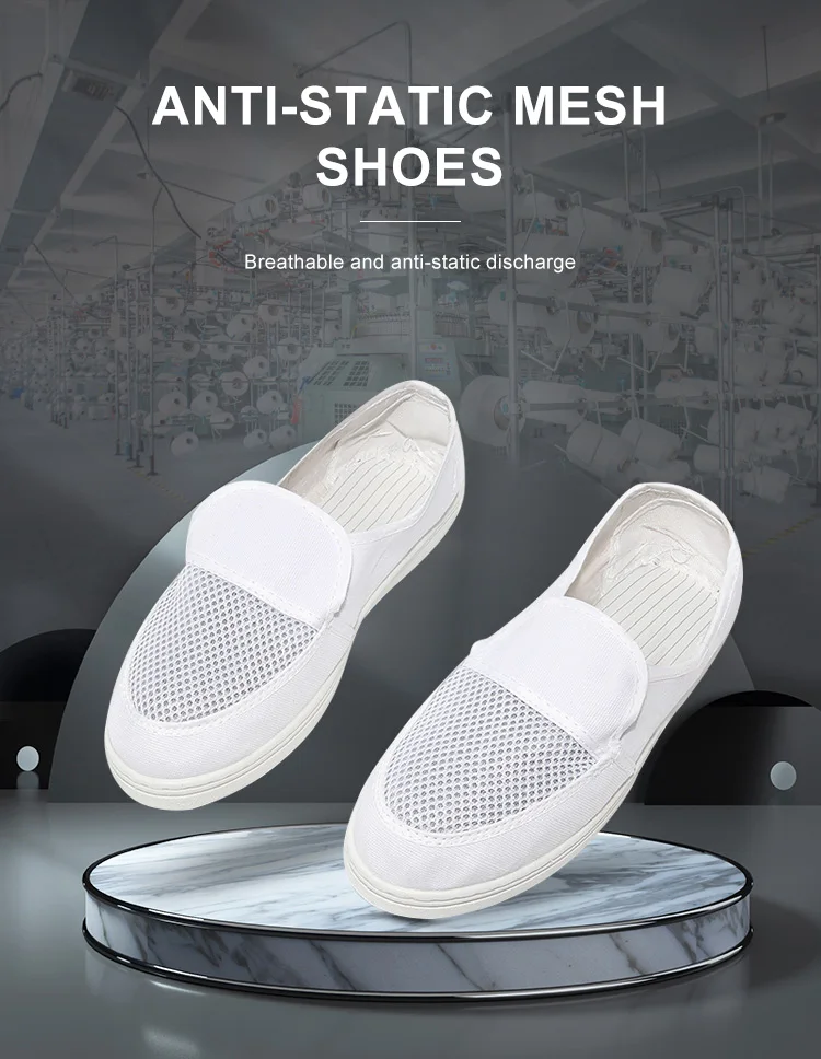 Multicolor Pvc Sole Cleanroom Safety Shoes Anti-static Canvas Shoes ...