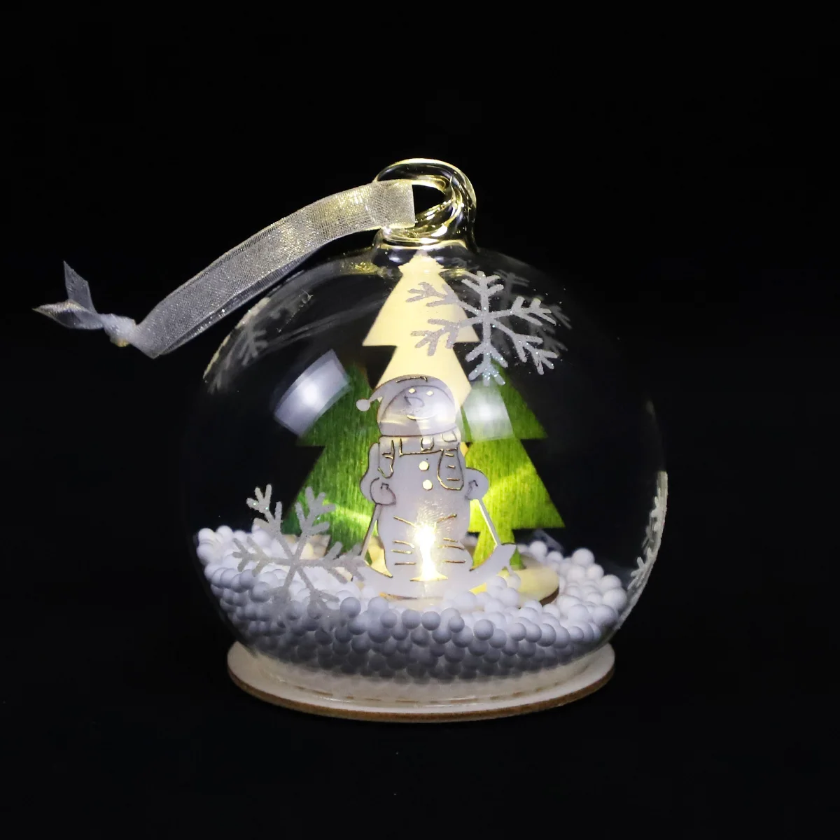 Christmas Tree Decorative Light LED Ornament Ball Battery Operated Hanging Christmas Ornaments Balls