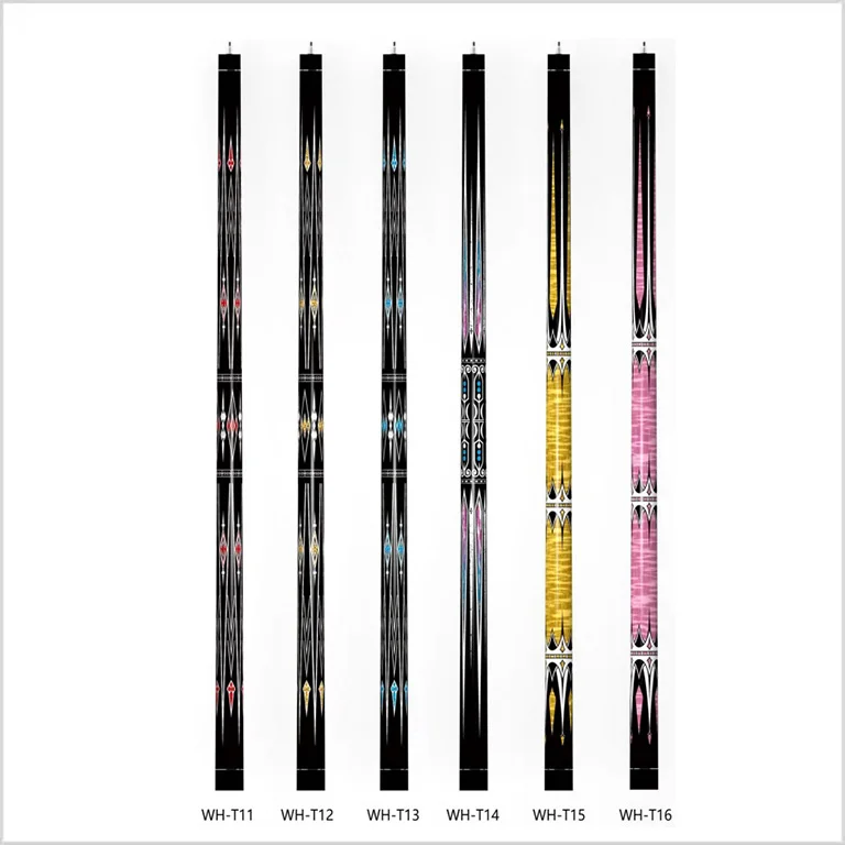 Newest Multi Color Canadian Maple Wood 1/2 Jointed 57 Inch 13mm Tip Billiard Pool Cue Stick