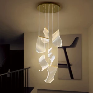 ECOJAS Simple Luxury Style New Design Glass Pendent Light for Villa Hotel Livingroom Chandelier