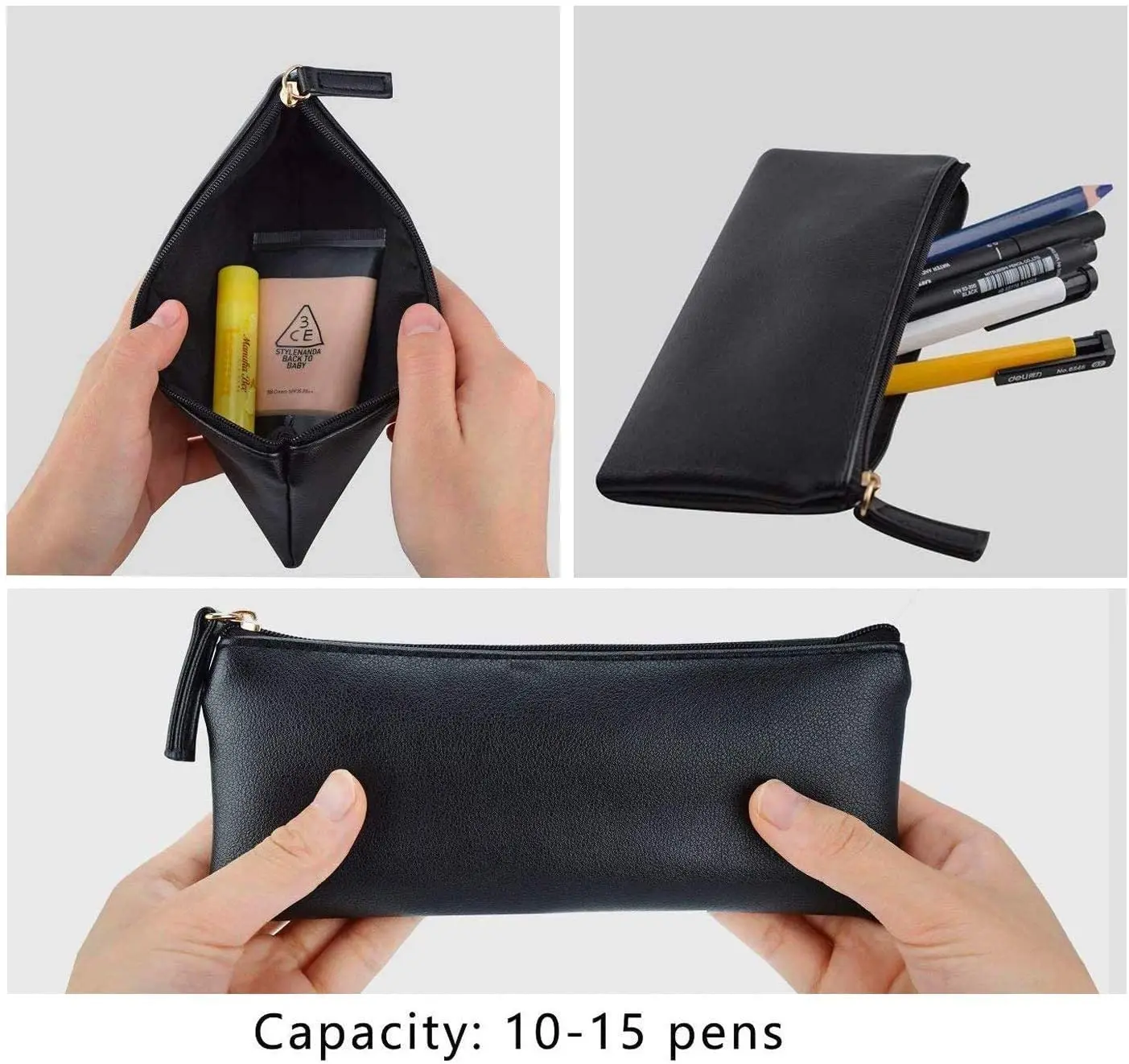 pu leather pencil case