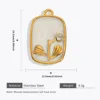 Golden rectangular leaves enamel