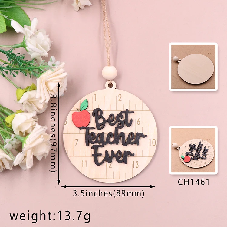 MD141CH1461 Memorial Christmas Tree Ornament 1pc Wood Pendant with Laser Printing for Decoration and Festive Bauble supplier