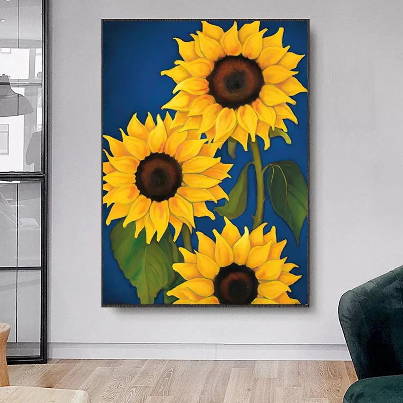 Living Room Home Decor Classic Plants Flowers Posters Pictures Sunflower  Print Canvas Wall Art - Buy Sunflowers Art,Sunflower Wall Art,Sunflower  Print Canvas Product on 