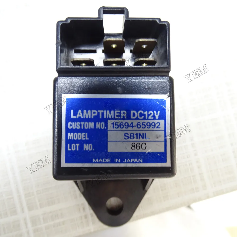 Lamp Timer 15694-65992 12V for Kubota V3600 V3600TE V3300BG D1703 Standard Size Engine Parts