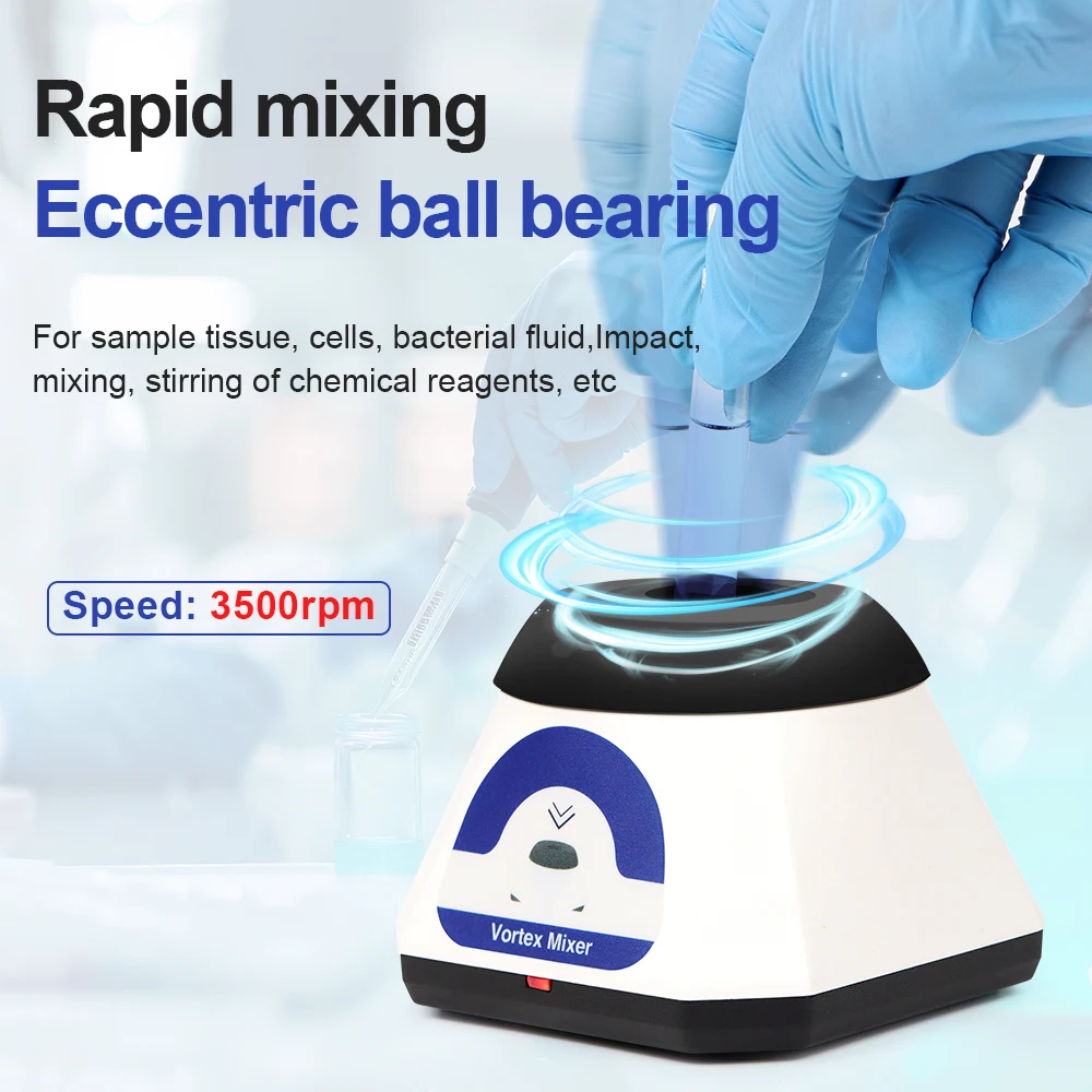 Hiacinto Labor Vortex Mixer - 5200rpm Mini Vortex Mischer & Laborschüttler für Reagenzglas, Lack, Nagellack, Wimpernkleber – Elektrischer Vibrationsmischer mit hoher Drehzahl, ideal als Paint Shaker u