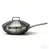 30cm pure titanium wok + stainless steel lid