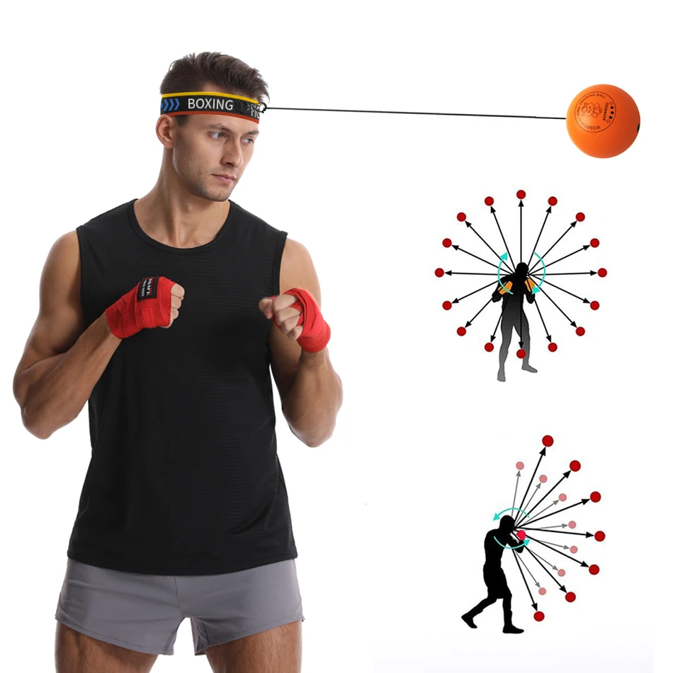 WOSWEIR-儿童之家训练速度球头戴式魔术反应冲孔光滑PU泡沫减压工具速度球