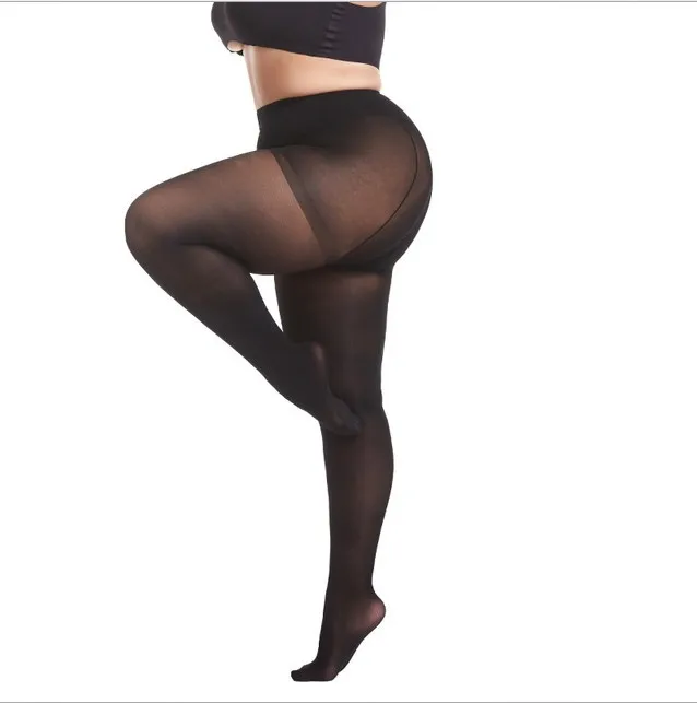 Summer Women Ultra-thin Pantyhose Plus Size Sexy Lace High Waist Anti-hook  Prevent Exposure Tights of Large Sizes Fits 65-150kg