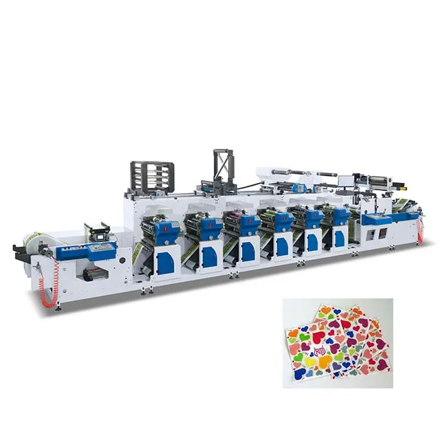 Flexographic Printers 6 Color Reel Paper Horizontal Flexo Printing Machine