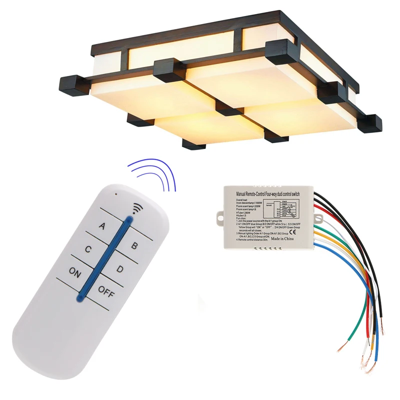 Wireless On/off 1/2/3 Ways 220v Lamp Remote Control Switch