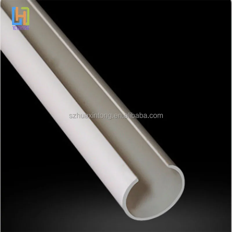 Extruded PVC Half Round Tube Plastic C  Shaped Pipe