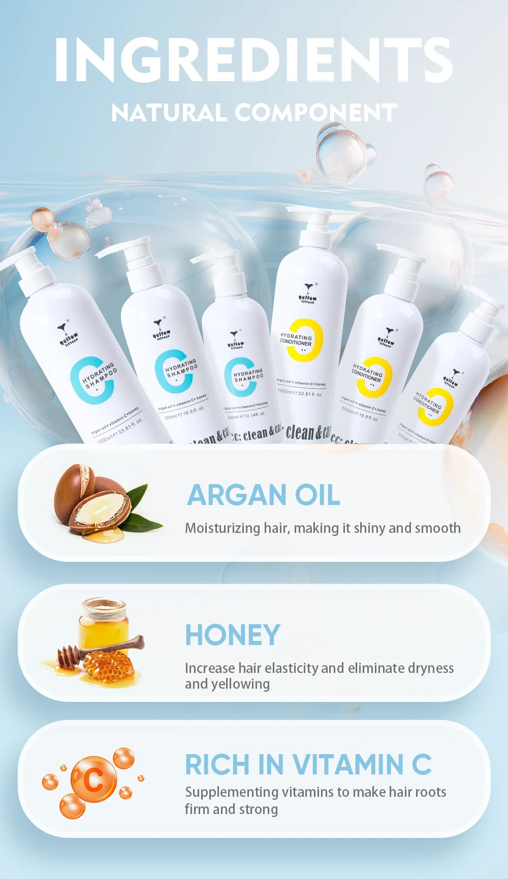 Wholesale OEM Hair Care Set Morocco Argan Oil Organic Hair Hydrating ...