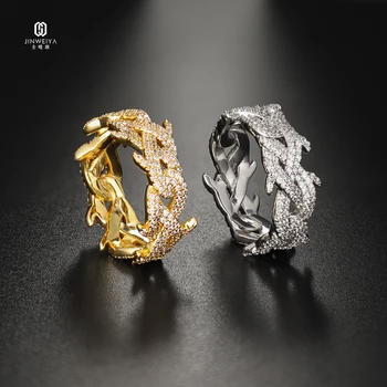 Fashion Jewelry Spiked Ring Iced Out VVS Moissanite 925 Silver Gold Plated Thorn Ring Hip Hop Men Women Cuban Ring