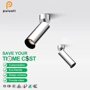 Modern Indoor LED Fixed Spotlight Stainless Steel Electroplated Silver IP44 Rated Surface Mount Use Living Room Kitchen Bedroom