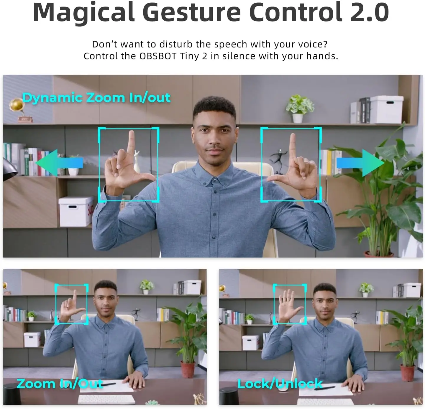 Wobsbot Tiny 2 AI PTZ 4K веб-камера 1/1.5