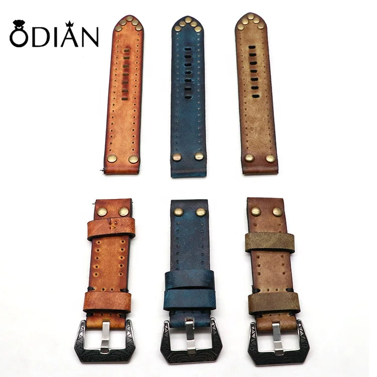 Cinturino da polso da uomo a sgancio rapido fatto a mano 18mm 20mm