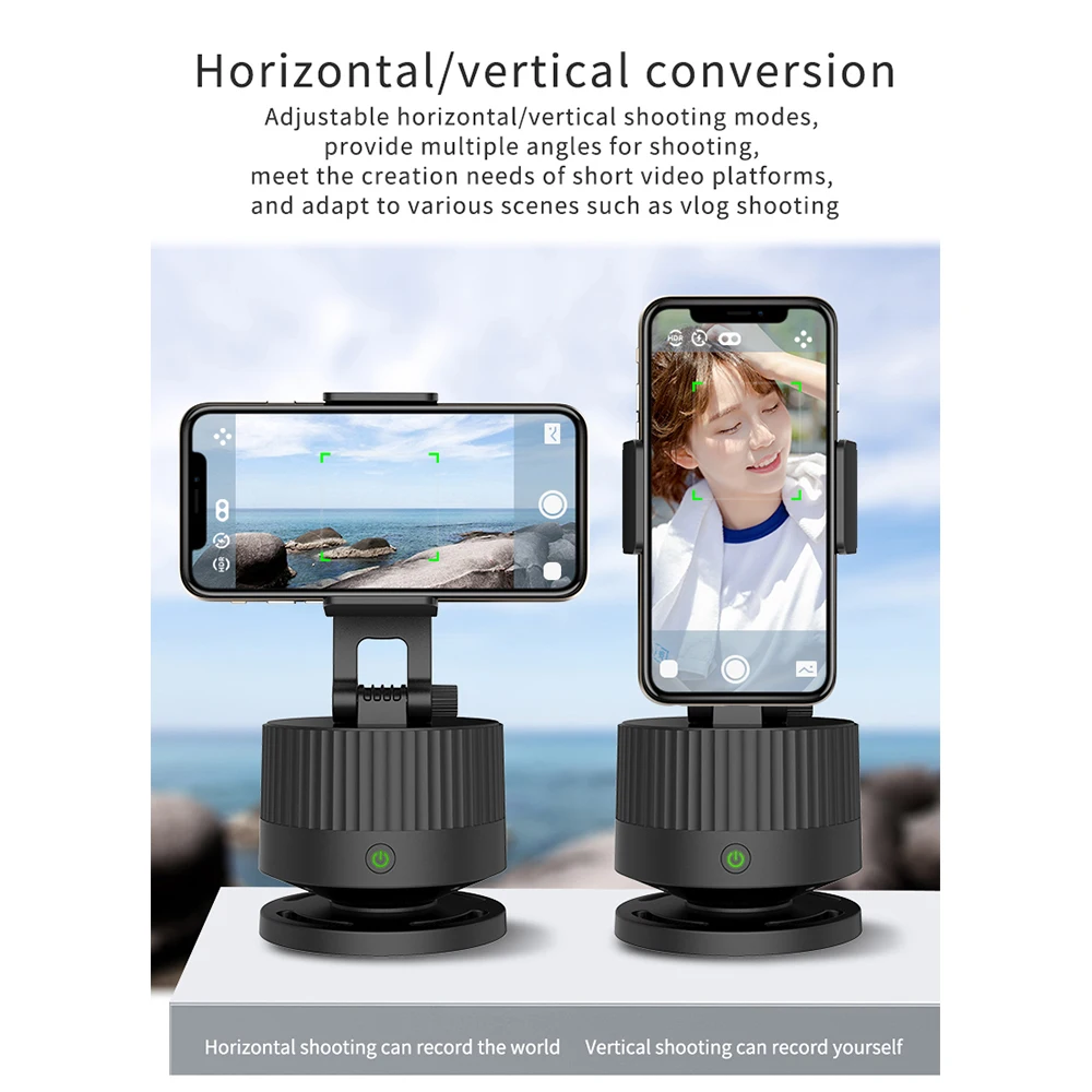 
Портативная селфи-Палка с автоматическим отслеживанием, поворот на 360 градусов, держатель для смартфона, автоматическое отслеживание лица, держатели для смартфонов 