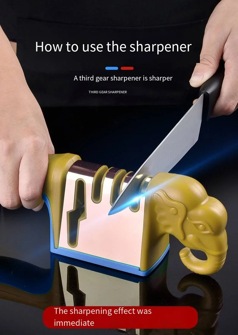 Elephant Multi-Functional Sharpener - Kitchen Knife  Scissors Sharpener Stone