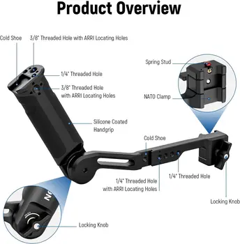 NEEWER Adjustable Sling Handle Grip Compatible with DJI Ronin RS4 RS3 Mini RS 3 Pro RS 2 RSC 2 Gimbal Stabilizer for Low Angle detail image