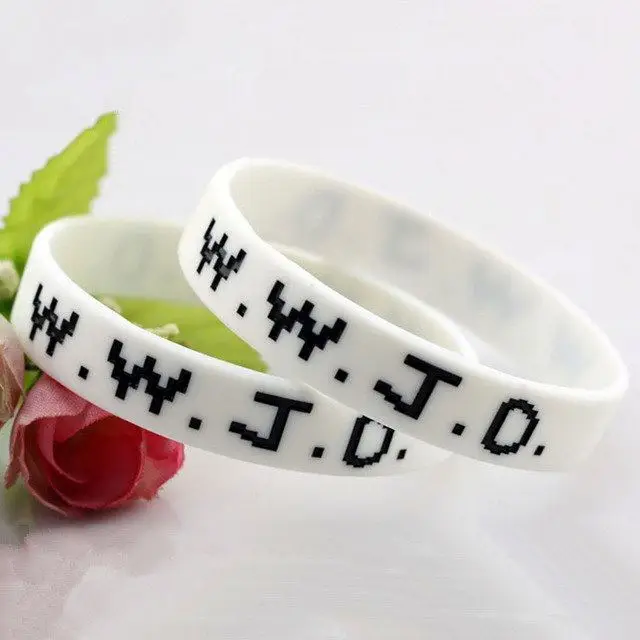Factory Custom WWJD Bracelets What Would Jesus Do Christian Bible Silicone Wristband Bracelet  Bangle Church Gifts Baller