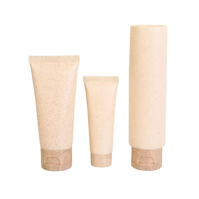 Custom Manufacturer Eco Travel Size Shampoo Body Cream Soft Straw Plastic Cosmetic Packaging Tube