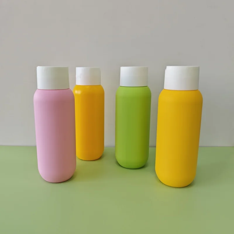 12oz HDPE Skin Care Cosmetics Packaging Plastic Squeeze Bottle With Disc Top Cap